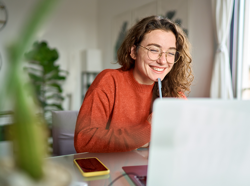 Person using a laptop