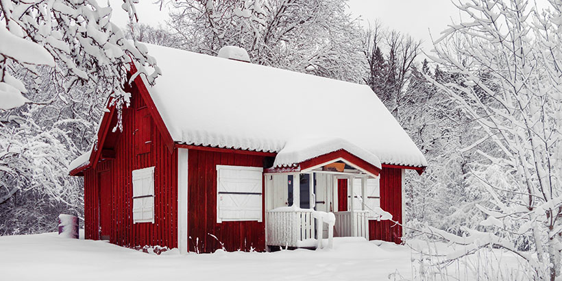 Cabin in the snow