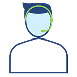 icon of a person wearing headphones