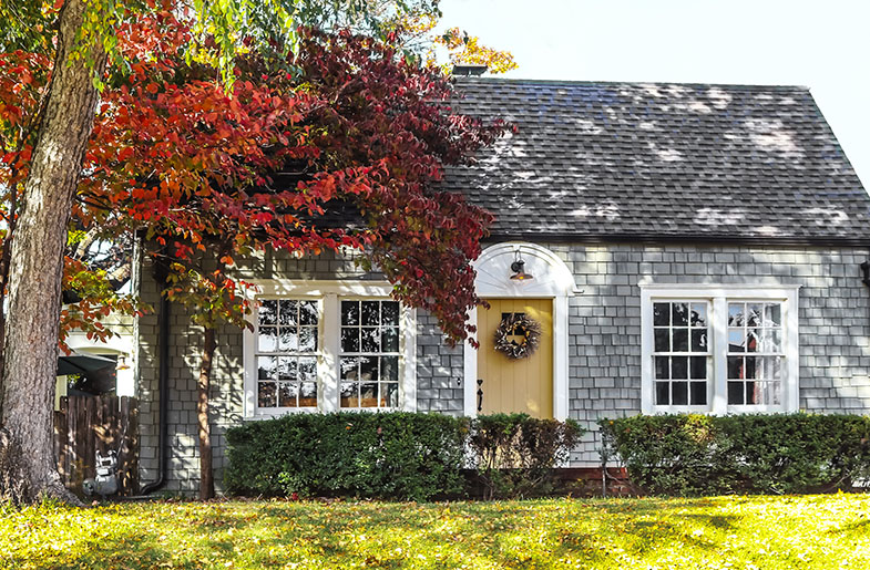 Home in fall