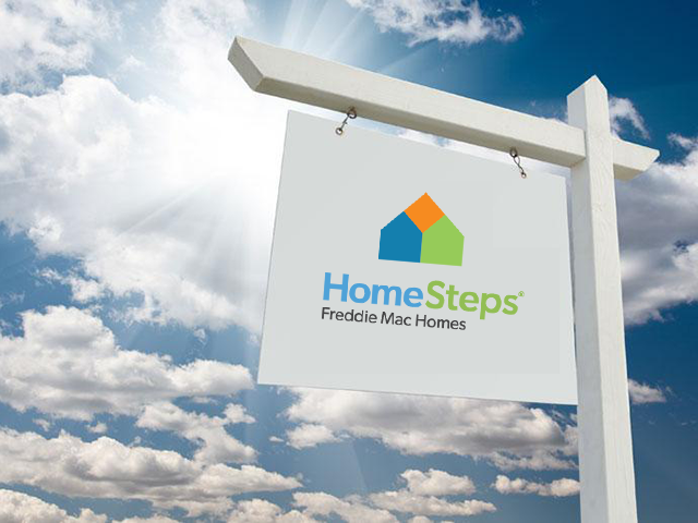 Realtor sign displaying the Homesteps logo