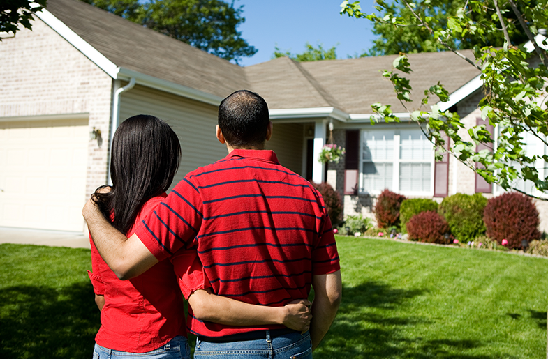 Couple looking at home