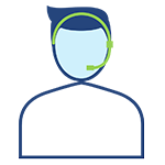 icon of a person wearing headphones