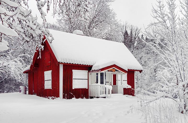 Cabin in the snow